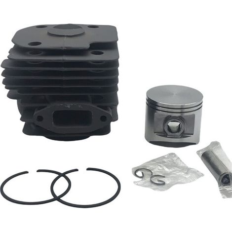 Convient aux tronçonneuses Husqvarna 372, ensemble cylindre à bouche ronde, alésage de cylindre de 50 mm, segments de piston d'ensemble cylindre, kit bloc cylindre, pièces de tronçonneuse, pièces de r (1/5)
