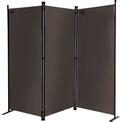 Paravent 3 Teilig 170 x 165 cm Beigegrau - Garten & Balkon Sichtschutz Stellwand Innen & Außen - Raumteiler Trennwand Faltbar Blickdicht & Wetterfest