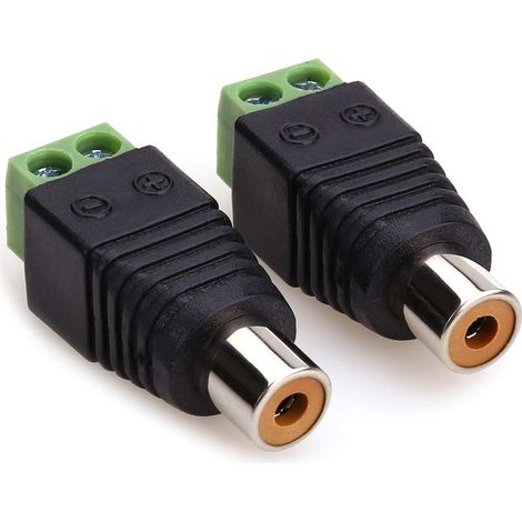 Adaptateur Rca Femelle - Connexion Audio/Video Sans Soudure - Pour Surveillance Vidéo Et Projets Électroniques - Lot De 2 (1/5)