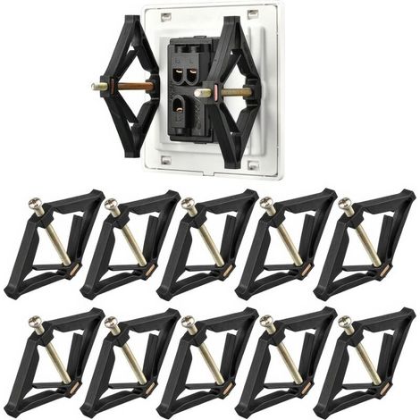 Utensili per la riparazione di scatole di interruttori, 86 mm, confezione da 10, montaggio a parete, scatola, utensili per la riparazione, tipo di interruttore, cassette, staffa di riparazione per la (1/4)