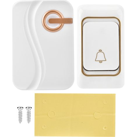 Carillon sans fil pour maison, batterie incluse, étanche IP44, sonnette extérieure sans fil (1/5)