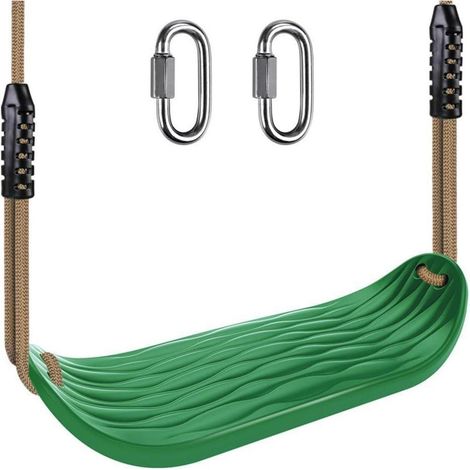 Non-Slip Swing Seat with Adjustable Rope and Carabiners - Heavy Duty Playground (1/5)