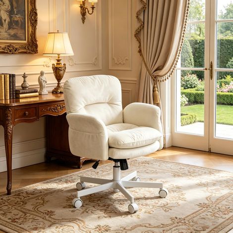 Chaise d'appoint moderne, chaise de salle à manger pivotante, chaise de chambre, chaise de salon, chaise de coiffeuse (chaise d'appoint uniquement) (1/5)