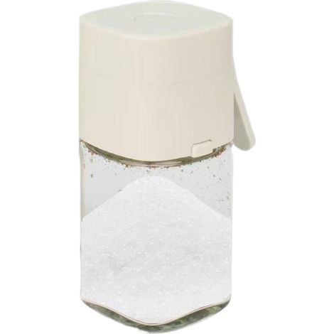 Salière en verre, flacon à épices de cuisine, doseur précis, idéal pour le sel, le poivre, les épices pour barbecue et friture, 1 pièce, facile à remplir et à nettoyer, élégant (1/5)