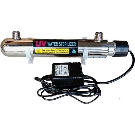 Filtre a Eau, Stérilisateur d'eau UV en acier inoxydable 110/220, filtre de désinfection directe de boisson à lampe à tube ultraviolet, purificateur d'aquarium,Osmoseur Aquarium (1/4)