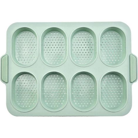 Moule à pâtisserie en silicone, moule à pain, plaque de cuisson antiadhésive, moule à gâteau, outil de cuisson du pain, moule à gâteau à 8 alvéoles. (1/5)