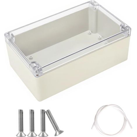 Boîte de Dérivation étanche IP65, Boite de Derivation Etanche Exterieur, Boîte de Connexion avec Couvercle Transparent, pour câbles intérieurs et extérieurs, 200 x 120 x 75 mm (1/5)