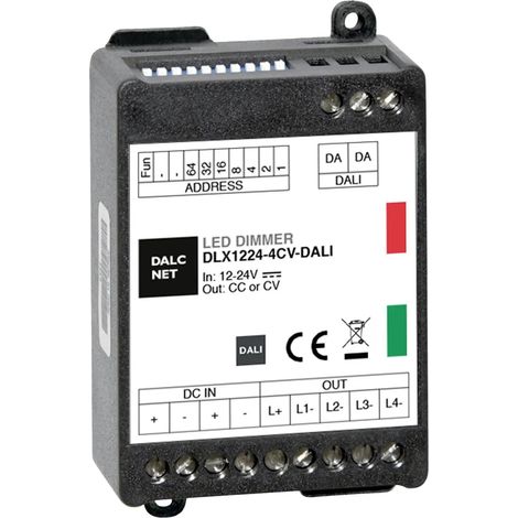 [NEUWERTIG] B-Ware Dalcnet Dimmer Steuergerät Lichtregler Dali Innenbereich 4 Ausgänge 12 V 24 V