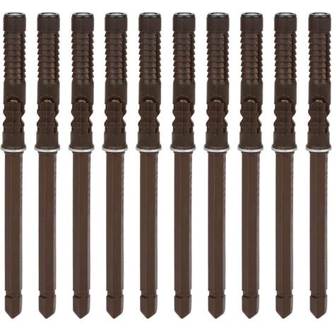 Lot De 10 Supports Muraux Invisibles Pour Étagère 10 x 100 Mm Marron Avec Embouts Forte Capacité De Charge Pour Bibliothèque Flottante Ou Étagères Murales Diy (1/4)