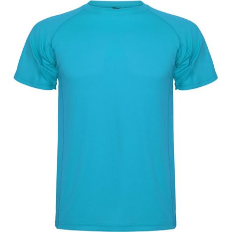 Camiseta técnica de manga corta ranglán de escote redondeado MONTECARLO ROLY XXL Turquesa