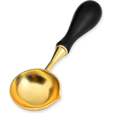 Cuillère à cire avec manche en bois pour sceller, noir