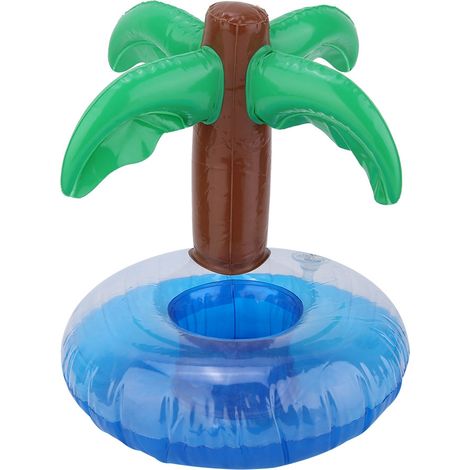 Porte-Canette Gonflable Arbre - Support Boisson Piscine Plage Bathtub - Design Compact Et Portable - Lot De 1 (1/5)