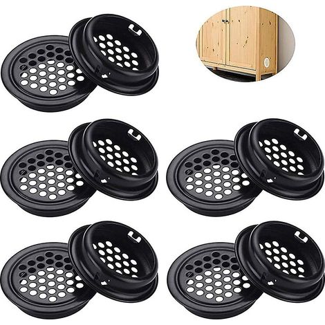 10 grilles de ventilation rondes en acier inoxydable (1/3)