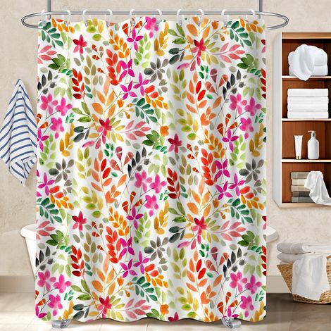 Rideau de bain imprimé polyester 180x180 imprimé rideau imperméable pour une petite salle de bain (1/5)