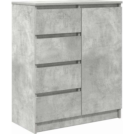 Maison La Vie - Buffet Salon Moderne - Meuble de rangement - avec tiroirs gris béton 71x35x84 cm bois d'ingénierie bu2437