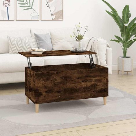 vidaXL Coffee Table Smoked Oak 90x44,5x45 cm Engineered Wood (1/5)