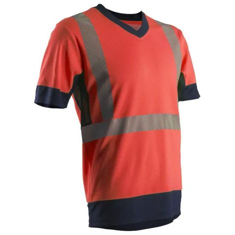 Tee-Shirt Haute Visibilite Komo Rouge/Marine T.L Coverguard