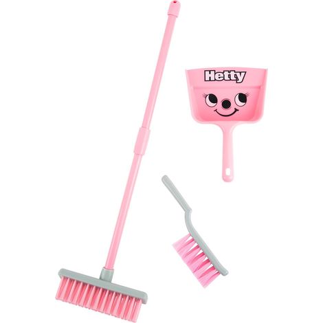 Set de ménage, Jouets de Nettoyage colorés pour Les Enfants dès 3 Ans, Encourage l’Apprentissage par Le Jeu, avec Balai, balayette et Pelle, Rose (1/5)