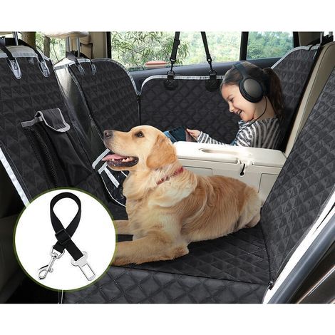 KLVGTIFS PU - Housse de siège de voiture pour chien – Imperméable 600D – Fenêtre de visualisation – Installation rapide – Dimensions 146x136cm (1/5)
