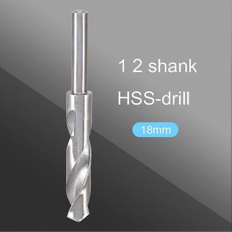 1/2"-Frässchaft, 4241 HSS-Schnellarbeitsstahl-Spiralbohrer, 18 mm