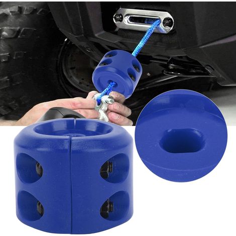 Gummierter Seilwindenstopper mit Inbusschlüssel, kompatibel mit ATVs, UTVs, SUVs und Geländefahrzeugen (blau) (1/5)