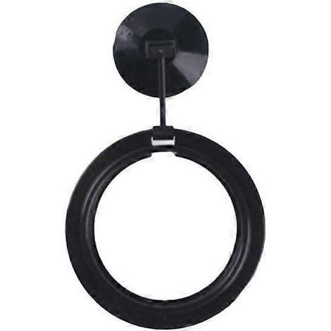 Anneau d'alimentation pour poissons, mangeoire flottante aquarium pour poissons rouges, 2 formes rondes noires. (1/4)