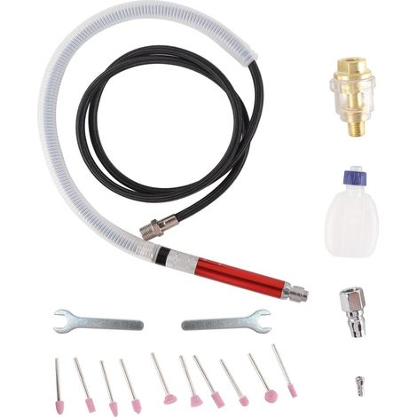 Mini meuleuse de moules pneumatique 1/8 pouce, ensemble d'outils de polissage pneumatiques 90 psi, meuleuse à crayon de polissage de moules pneumatiques (1/5)