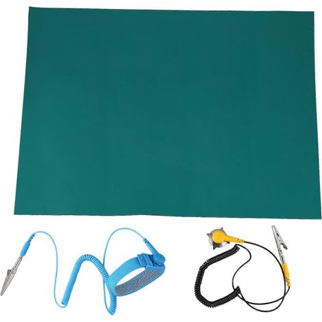 Antistatische Matte, Lötpad für Handy-Reparaturen mit Erdungskabel, ESD-Armband
