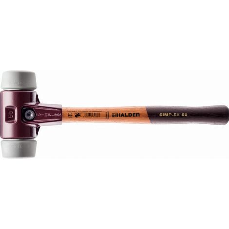 HALDER SIMPLEX TPE mazza media con corpo in ferro malleabile e manico in legno - D=30 mm - 3003.030