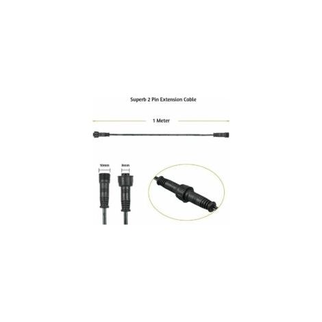 Verlängerungskabel, 10er-Pack, für LED-Einbaustrahler, IP67 wasserdicht, 1 m / 3,3 Fuß, 2-polig, mit Stecker und Buchse - Crezuo