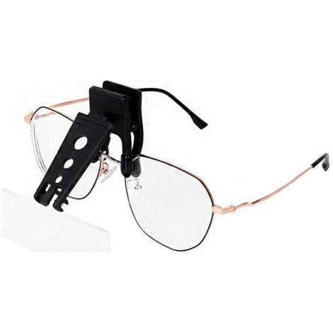 BUNTHAUS Clip-on-Lupe für Brillen mit 3 austauschbaren Linsen, Freisprech-Clip-on und Flip 1,5x2,5x3,5x zum Lesen, Nähen, Hobby, Karte (1/5)