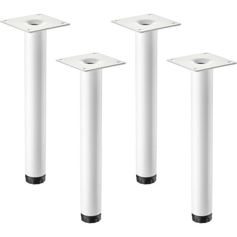 4 Stück SOTECH Möbelfüße LIMA Höhe 200 mm, Ø 25 mm Höhenverstellbar 10 mm weiss matt Vitrinenfüße Sockelfüße Schrankfüße
