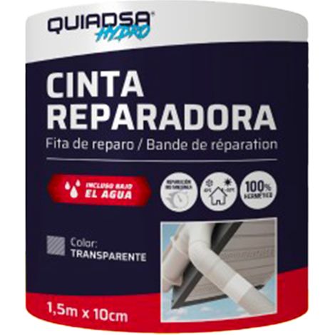 Ruban de Réparation Étanche Transparent - 10 cm x 1,5 m - Spécial réparation et bouchage de fuites -