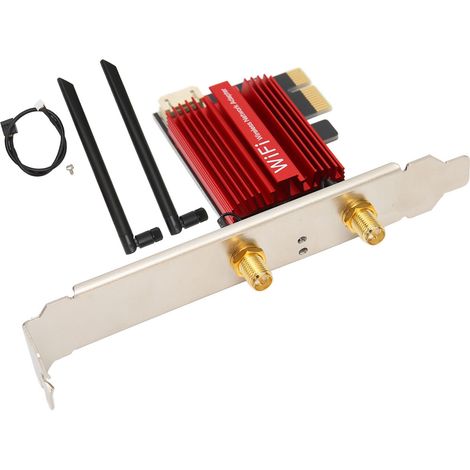 Carte réseau sans fil PCI-E double bande 8260AC Pro 1200 Mbps 2,4 GHz/5 GHz Bluetooth 4.2 pour ordinateur de bureau Windows 7/8/10/11 (1/5)