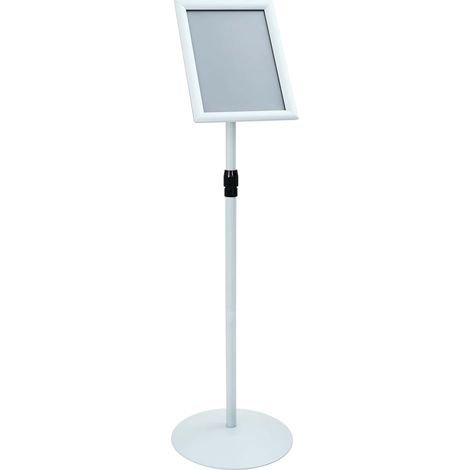 Pedestal Poster Stand Silver 33 x 33 x 123 cm PVC and Steel vidaXL