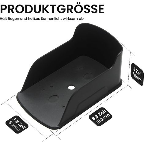 Boîtier étanche pour sonnettes vidéo, lecteurs d'empreintes digitales, contrôleurs d'accès RFID, serrures de porte – protection universelle contre les intempéries pour systèmes de sécurité (noir)