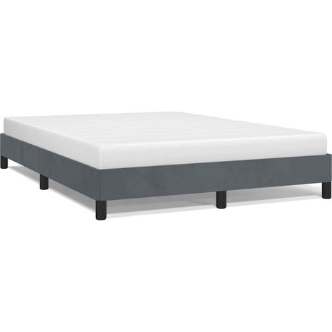 Maison Exclusive - Struttura letto senza Materasso Grigio Scuro 152x203 cm matrimoniale Velluto (1/5)