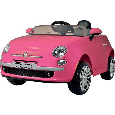 Macchina Elettrica per Bambini 12V con Licenza Fiat 500 Rosa (1/3)