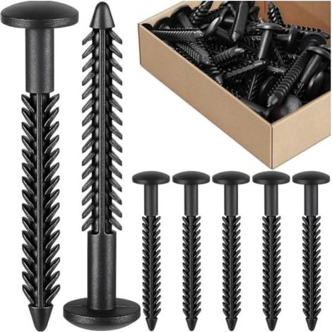 Chiodi di fissaggio tende – Lotto 38 – Nero – Plastica-resistente – Esterno – solido Montaggio (1/5)