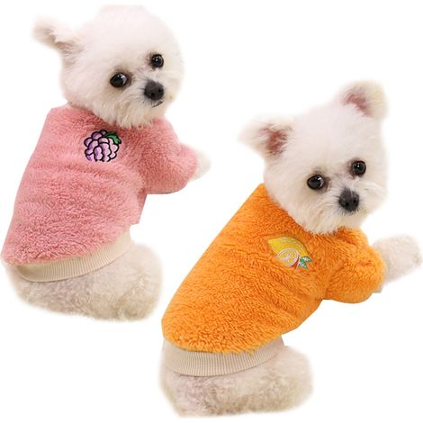 2 pulls d'hiver pour chiens et chats, en polyester élastique, col rond, motifs festifs Nouvel An (1/5)