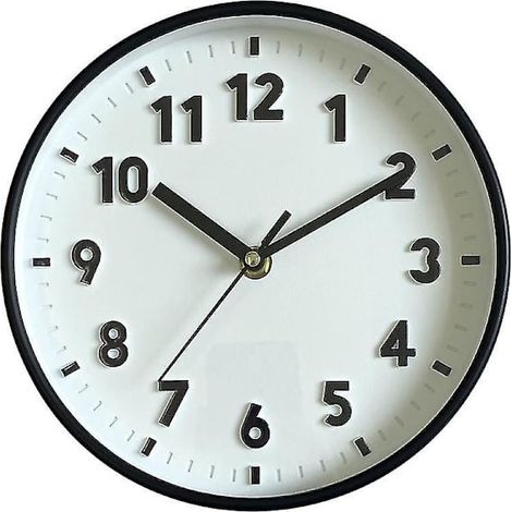 Horloge murale moderne minimaliste aux couleurs acidulées, horloge silencieuse pour salon, horloge murale pour la maison, nouvelle horloge murale noire en forme de V. (1/4)