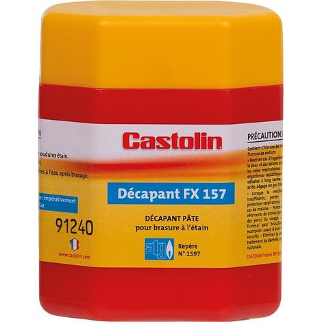 Décapant pour fil d'etain 157 pour métaux avec cuivre, inox liquide blanc 200g