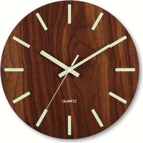 Orologio da parete silenzioso da 12 pollici con funzione luce notturna dimensioni: 31 cm x 31 cm x 4,6 cm.