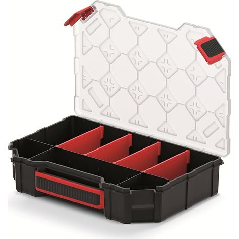 Mivos Boîte de rangement 12” pour accessoires et petites pièces - 284 x 195 x 60 mm - Boîte à vis avec 8 compartiments de rangement - Boîte de tri - Made in EU (1/5)