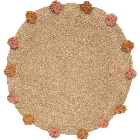 ATMOSFERA PER BAMBINI TAPPETI IN JUTA LUREX + POMPON (1/2)