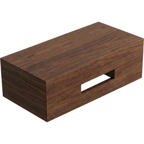 FugaFlow Eccelente Pietra Planche de lavabo - 40x25x10cm - avec porte-serviettes - châtaignier (noyer)