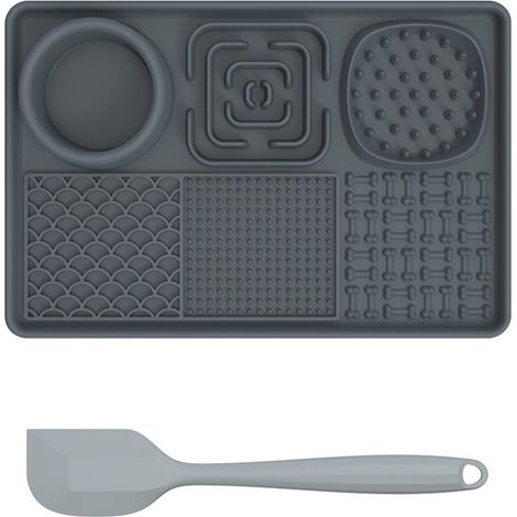 Filiyano-Tapis à lécher - Tapis de fouille pour chiens, distributeur de croquettes anti-glouton, tapis anti-distraction pour le bain, l'éducation, le (1/5)