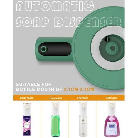 Distributeur de Savon Automatique avec Capteur Infrarouge,Chargement USB Distributeur Savon Liquide, Étache IPX4 Distributeur Savon Mousse pour Salle de Bain, Cuisine, Hôtel (Blanc) (1/3)