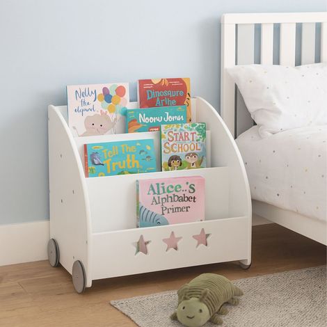 Etagere a roulettes pour enfants motif etoiles mdf (1/5)