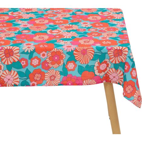 Tovaglia cha cha pop 140x240cm blu - Atmosphera créateur d'intérieur